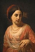 Johann Koler A Roman Woman oil